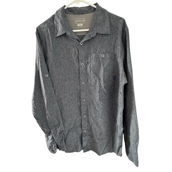 Merrell Other - Merrell Men’s Dark Blue/Gray Casual Button-Down Shirt Outdoors Hiking Size M